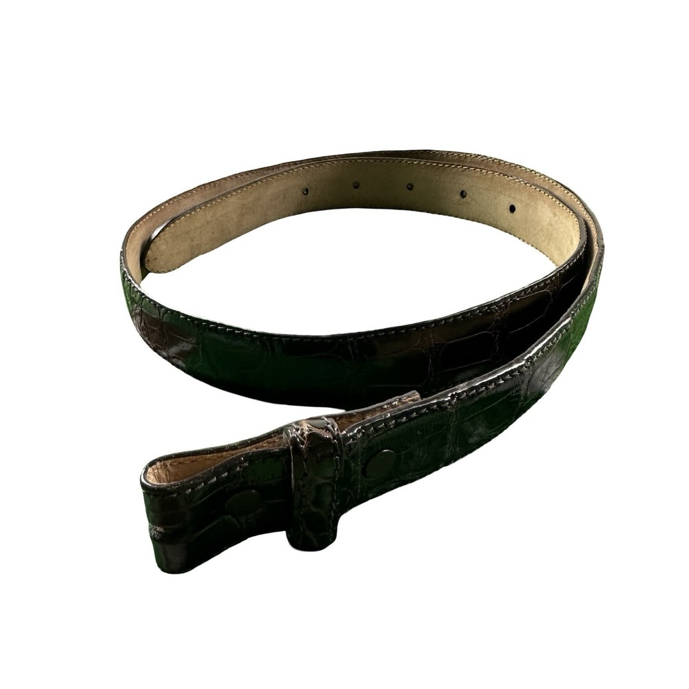 Worth Collections American Alligator Black Belt Strap Womens Size M 30 NWOT